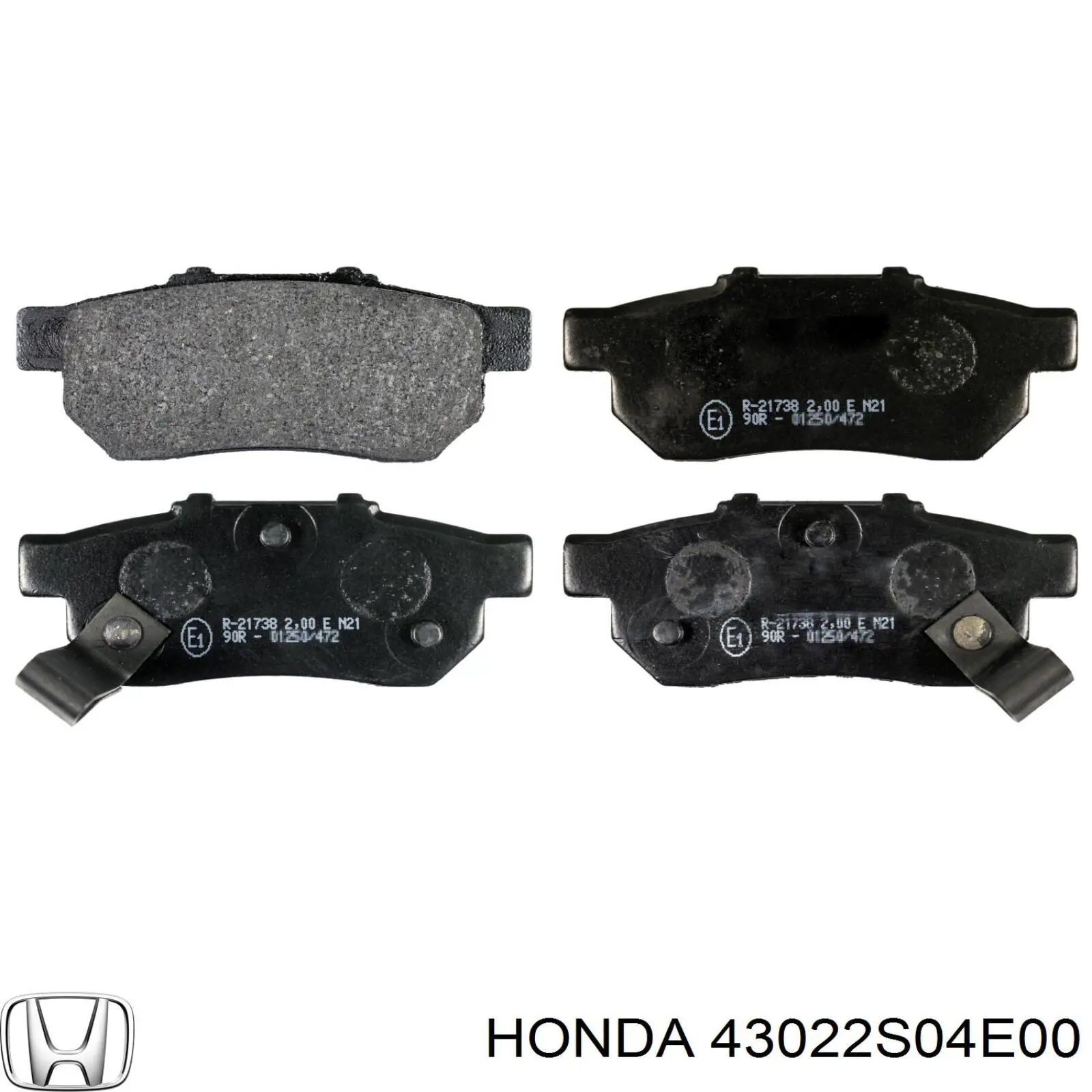 43022S04E00 Honda pastillas de freno traseras