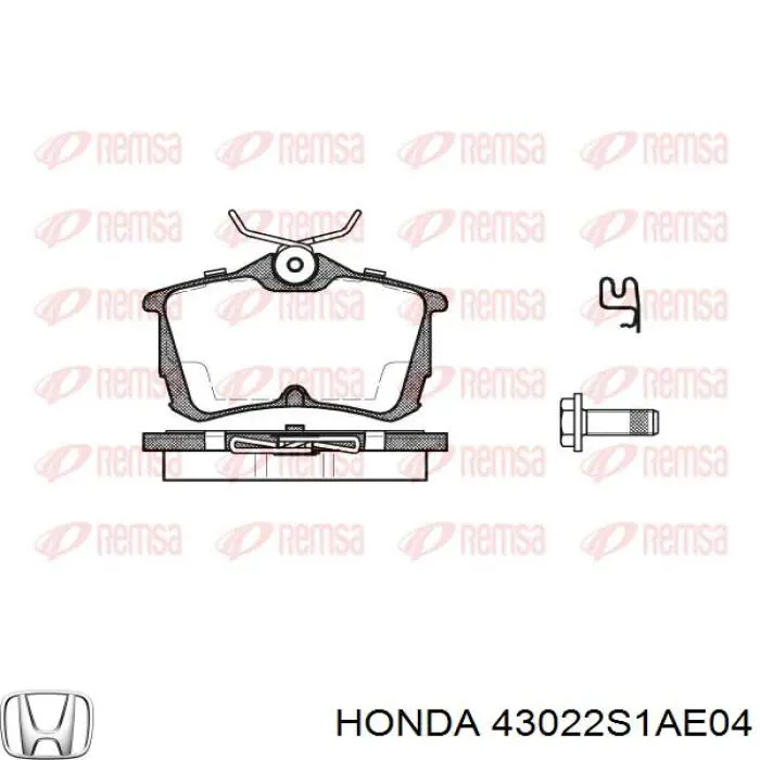 43022S1AE04 Honda pastillas de freno traseras