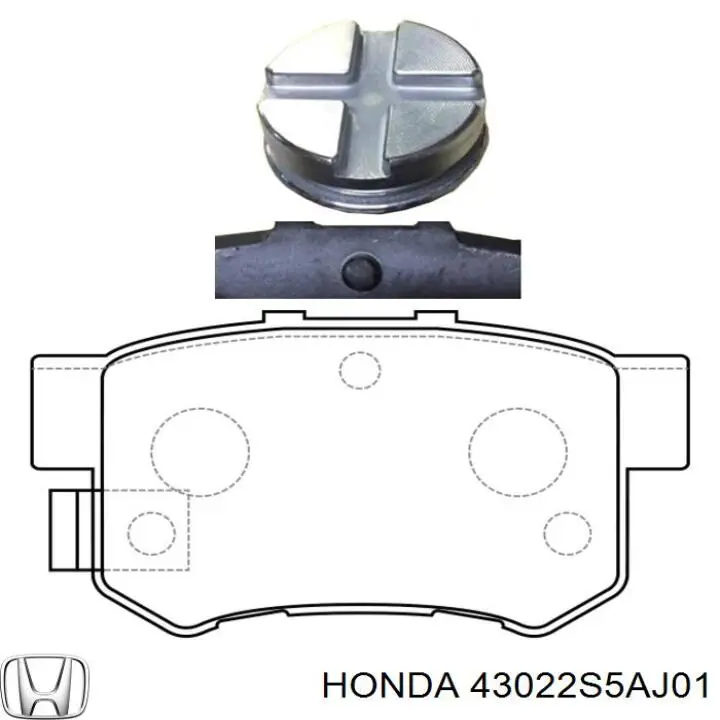 43022S5AJ01 Honda pastillas de freno traseras