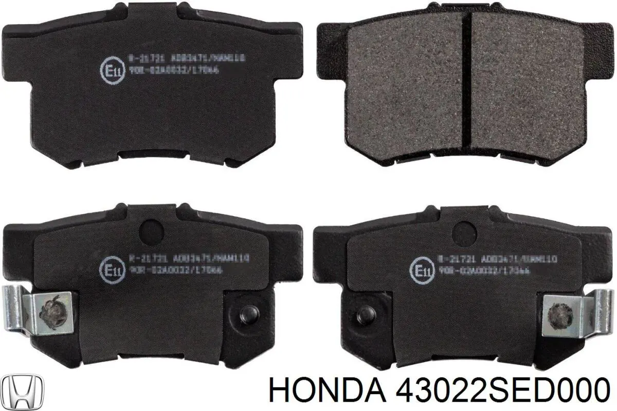 43022SED000 Honda pastillas de freno traseras