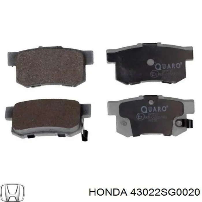 43022SG0020 Honda pastillas de freno traseras