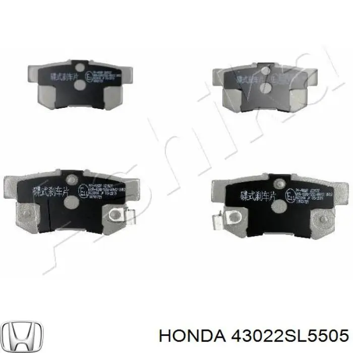 43022SL5505 Honda pastillas de freno traseras