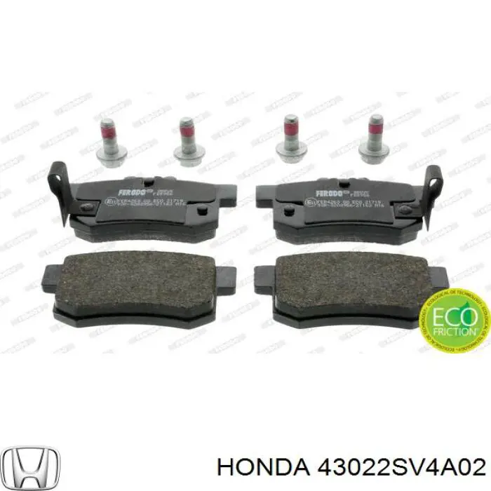 43022SV4A02 Honda pastillas de freno traseras