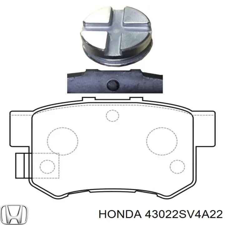 43022SV4A22 Honda pastillas de freno traseras