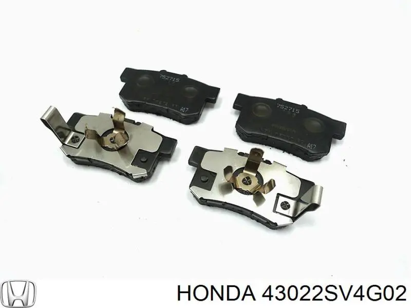 43022SV4G02 Honda pastillas de freno traseras