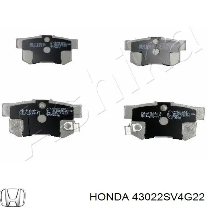 43022SV4G22 Honda pastillas de freno traseras