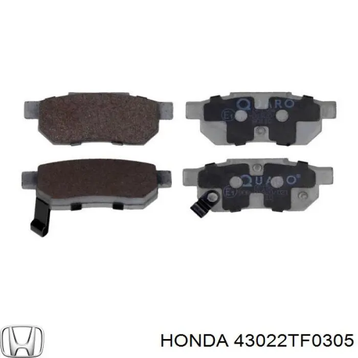 43022TF0305 Honda pastillas de freno traseras