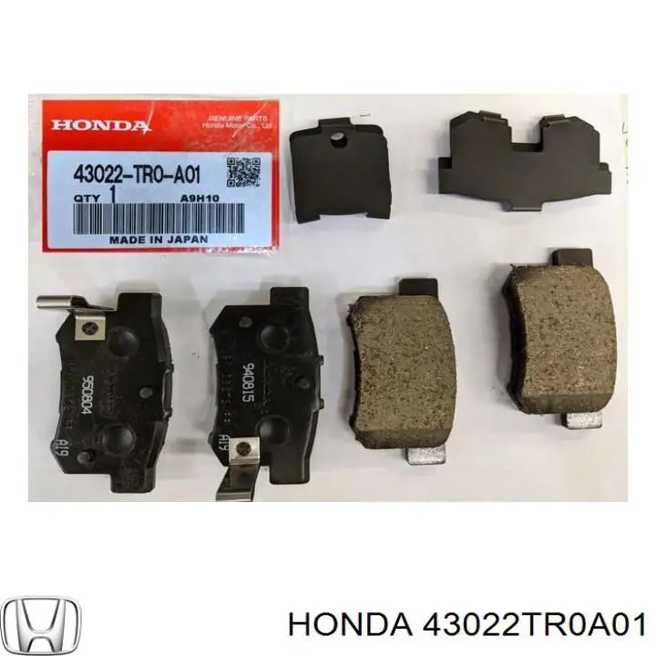 43022TR0A01 Honda pastillas de freno traseras