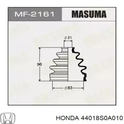 44018S0A010 Honda fuelle, árbol de transmisión delantero exterior