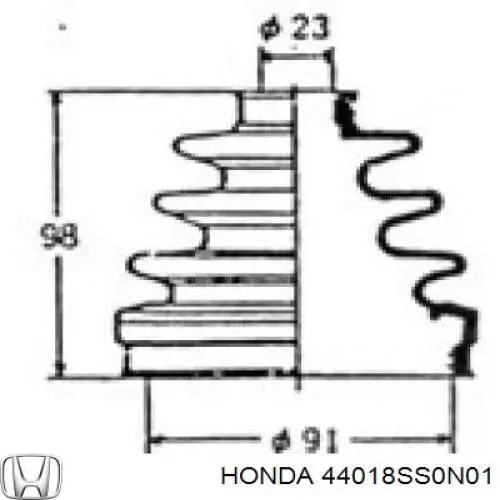 44018SS0N01 Honda fuelle, árbol de transmisión delantero exterior