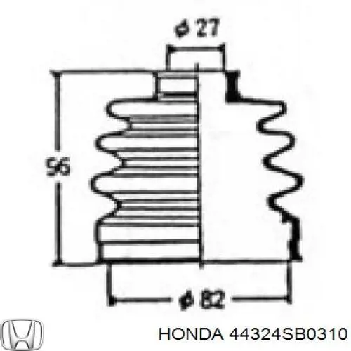 44324SB0310 Honda fuelle, árbol de transmisión delantero exterior