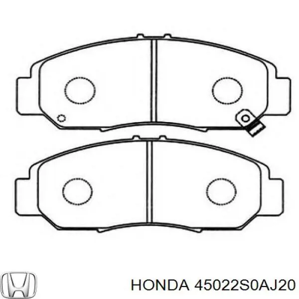 45022S0AJ20 Honda pastillas de freno delanteras