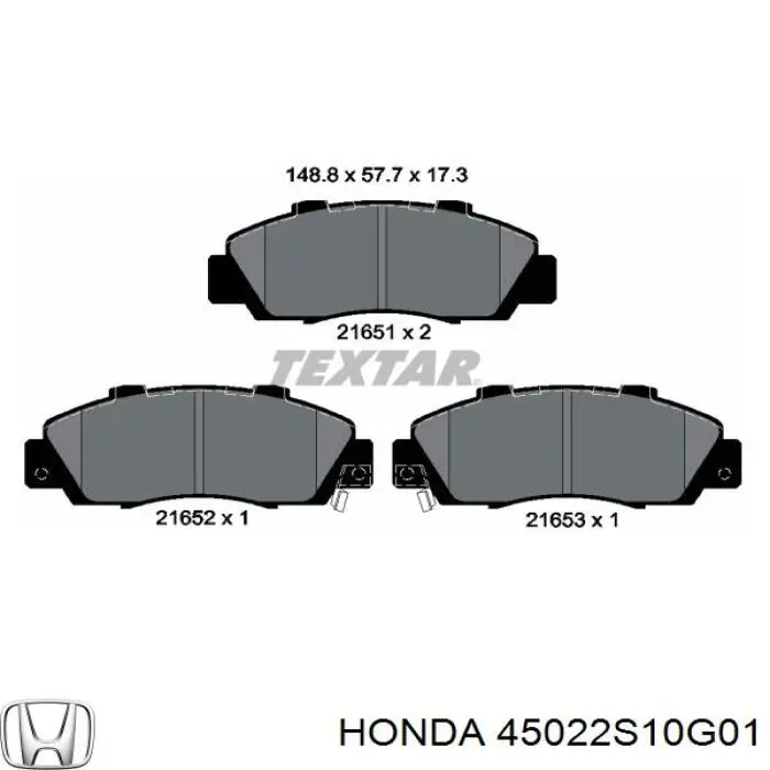 45022S10G01 Honda pastillas de freno delanteras