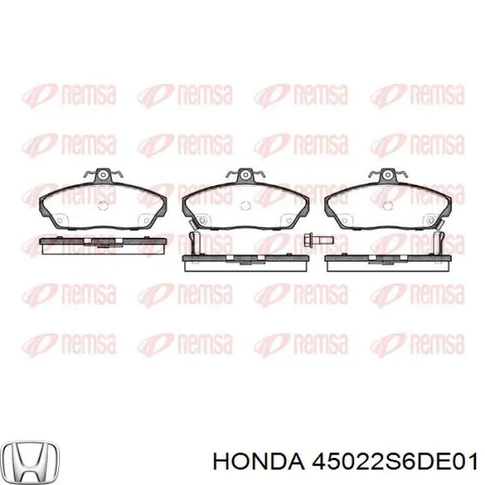 45022S6DE01 Honda pastillas de freno delanteras