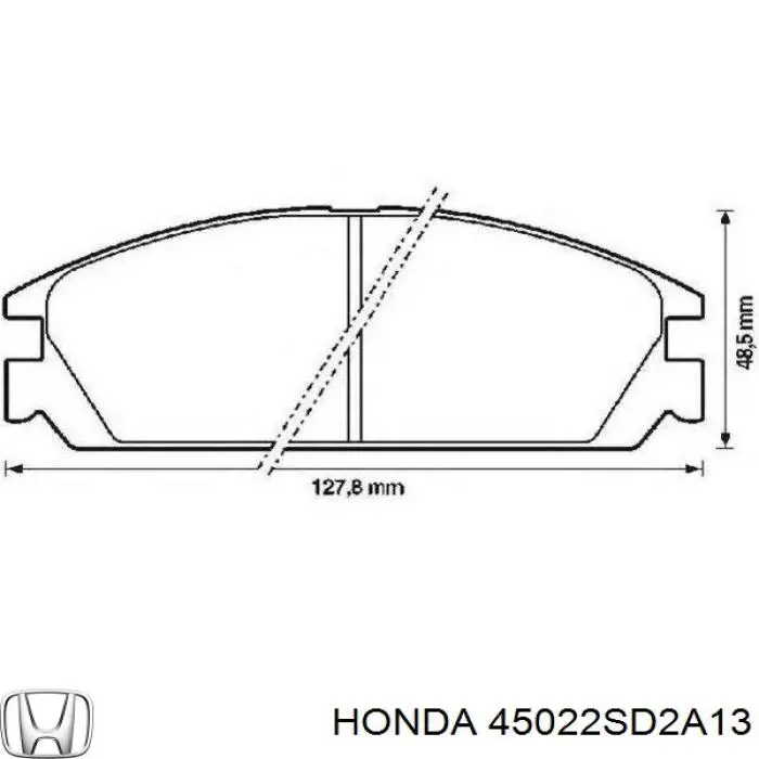 45022SD2A13 Honda pastillas de freno delanteras