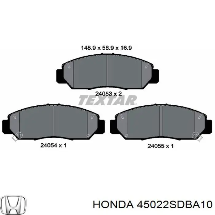 45022SDBA10 Honda pastillas de freno delanteras