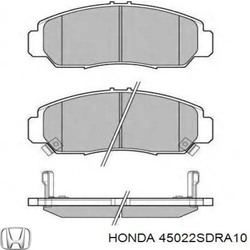 45022SDRA10 Honda pastillas de freno delanteras