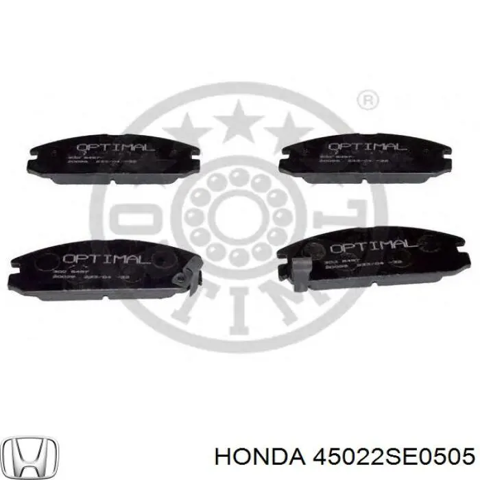 45022SE0505 Honda pastillas de freno delanteras