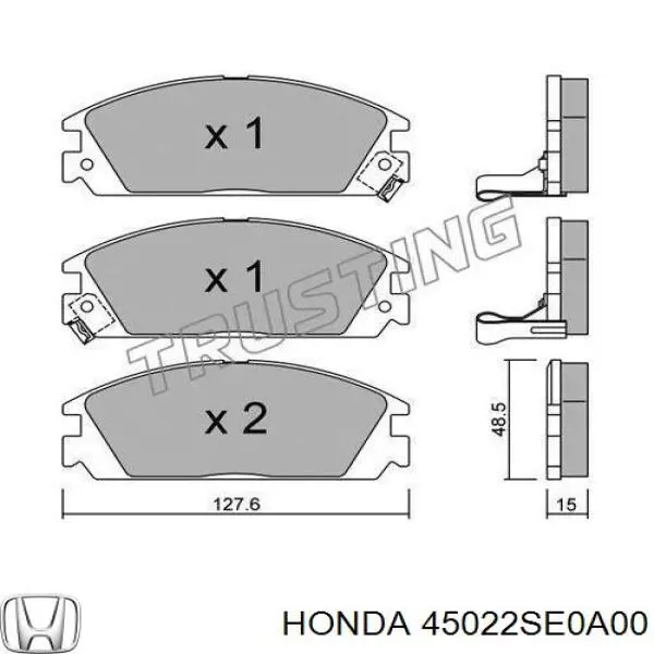 45022SE0A00 Honda pastillas de freno delanteras