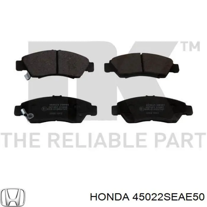 45022SEAE50 Honda pastillas de freno delanteras