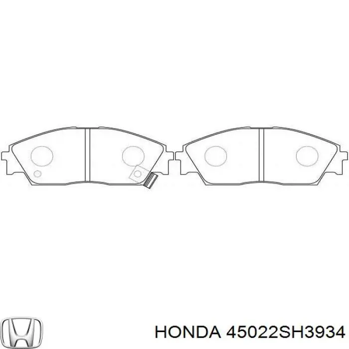 45022SH3934 Honda pastillas de freno delanteras