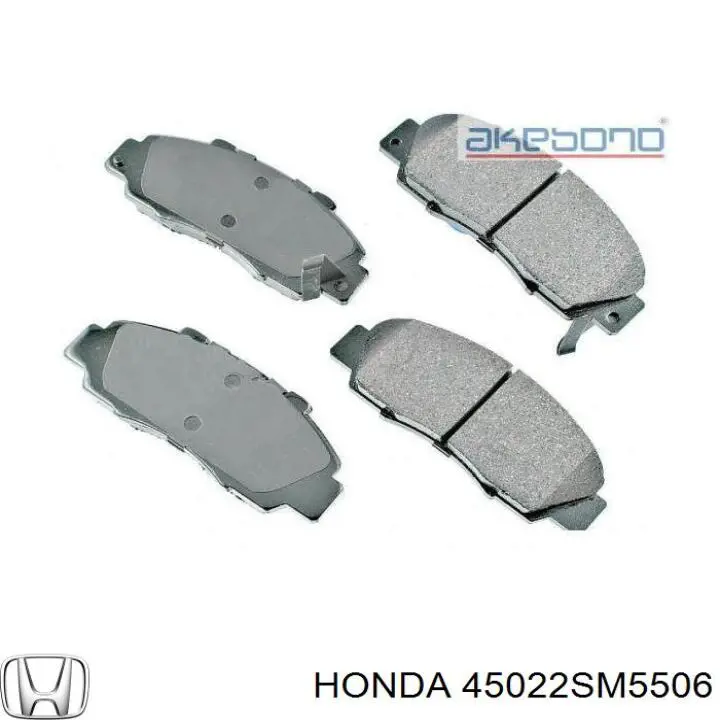 45022SM5506 Honda pastillas de freno delanteras