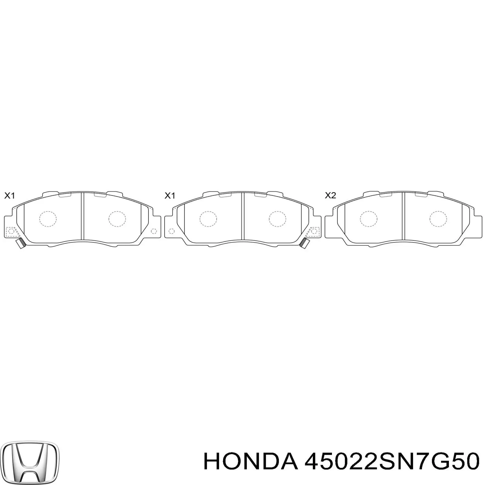 45022SN7G50 Honda pastillas de freno delanteras