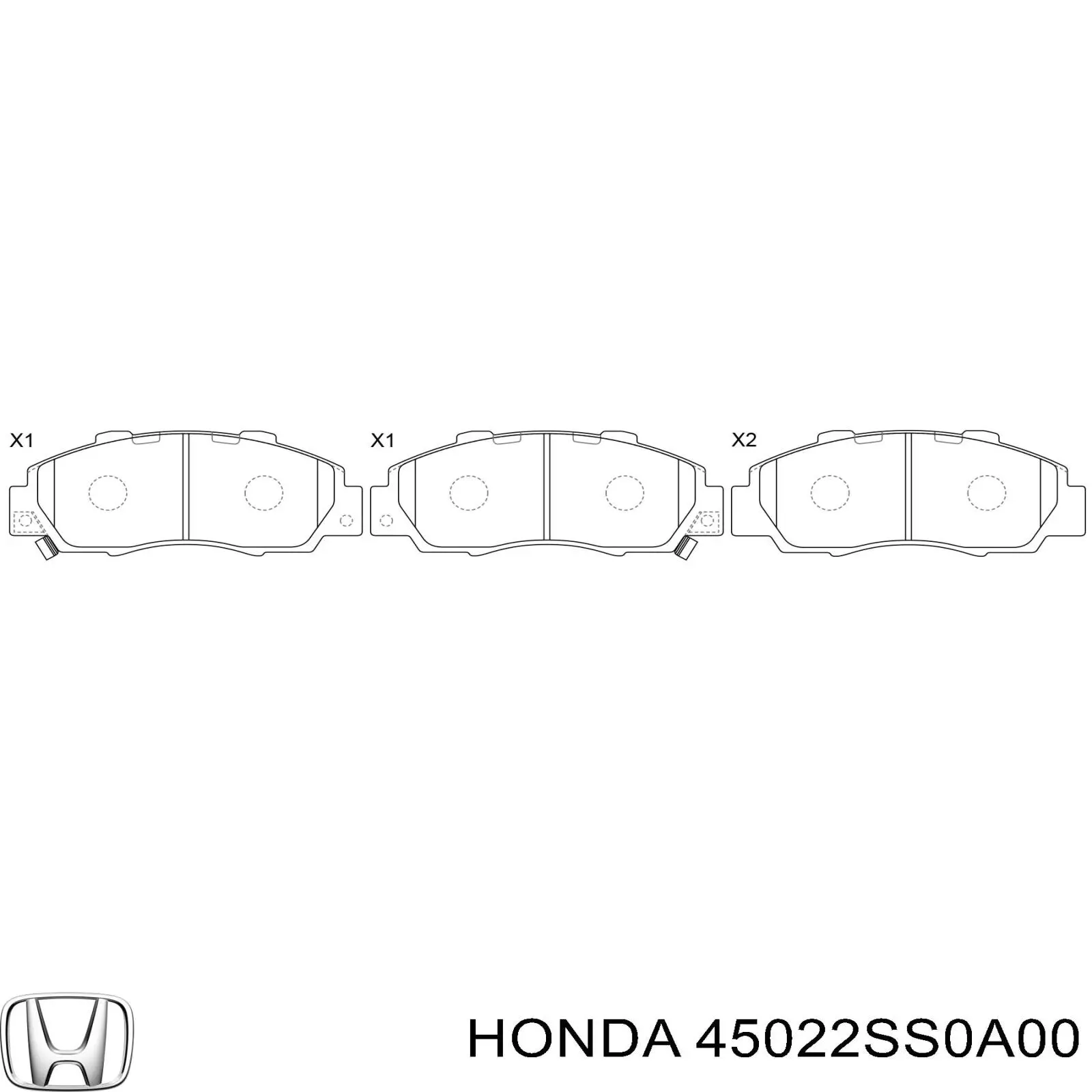 45022SS0A00 Honda pastillas de freno delanteras