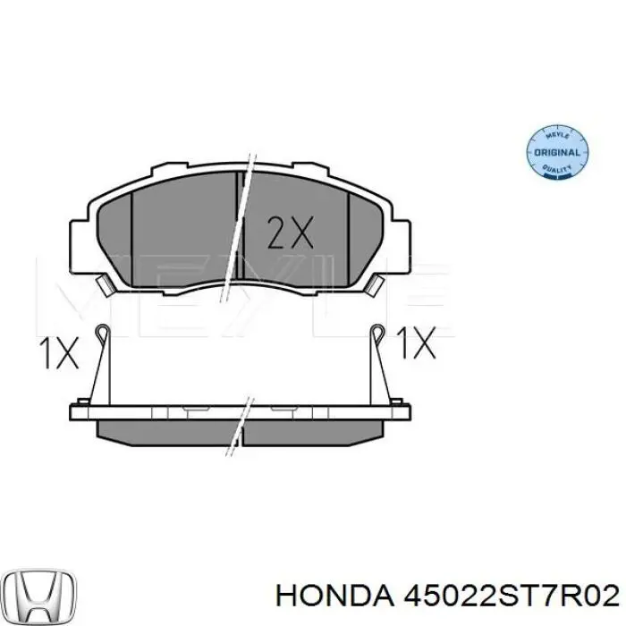 45022ST7R02 Honda pastillas de freno delanteras