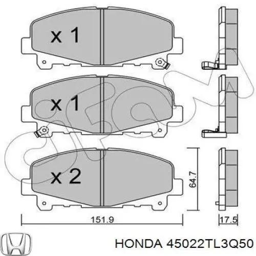 45022TL3Q50 Honda 