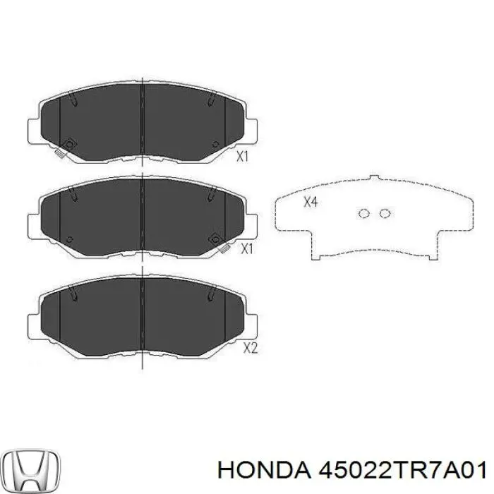 45022TR7A01 Honda pastillas de freno delanteras