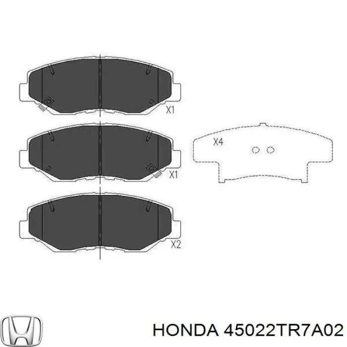 45022TR7A02 Honda pastillas de freno delanteras