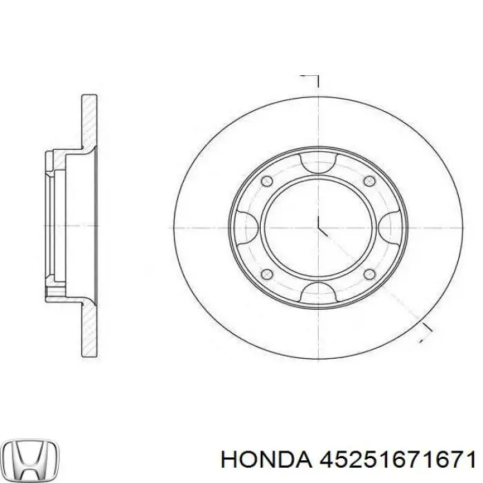 45251671671 Honda freno de disco delantero