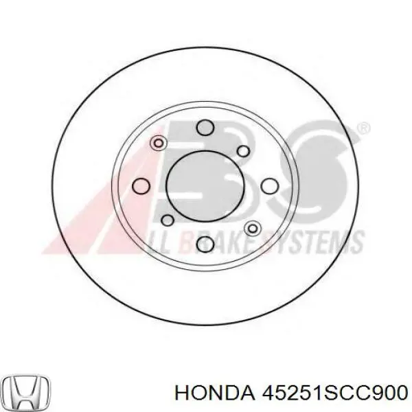 45251SCC900 Honda freno de disco delantero