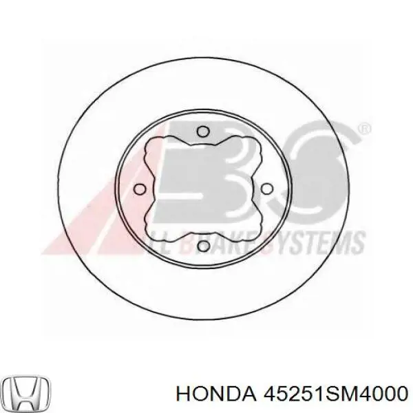 45251SM4000 Honda freno de disco delantero