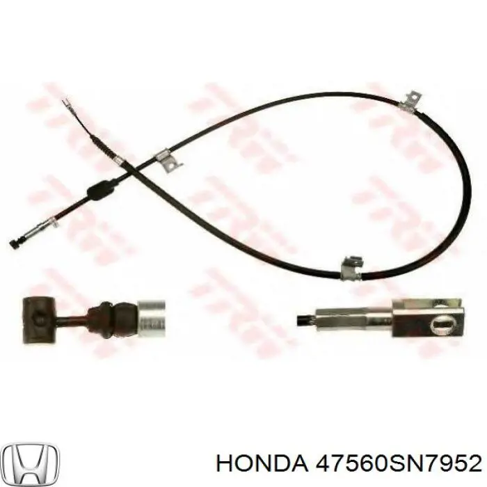 47560SN7952 Honda cable de freno de mano trasero izquierdo