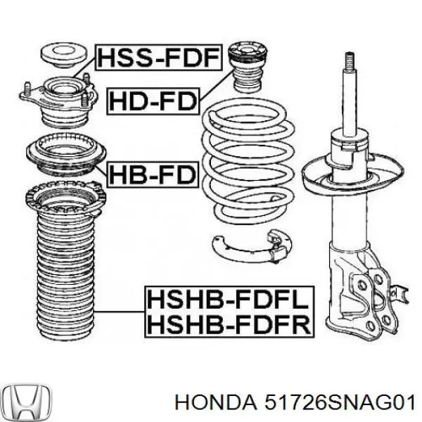 51726SNAG01 Honda rodamiento amortiguador delantero