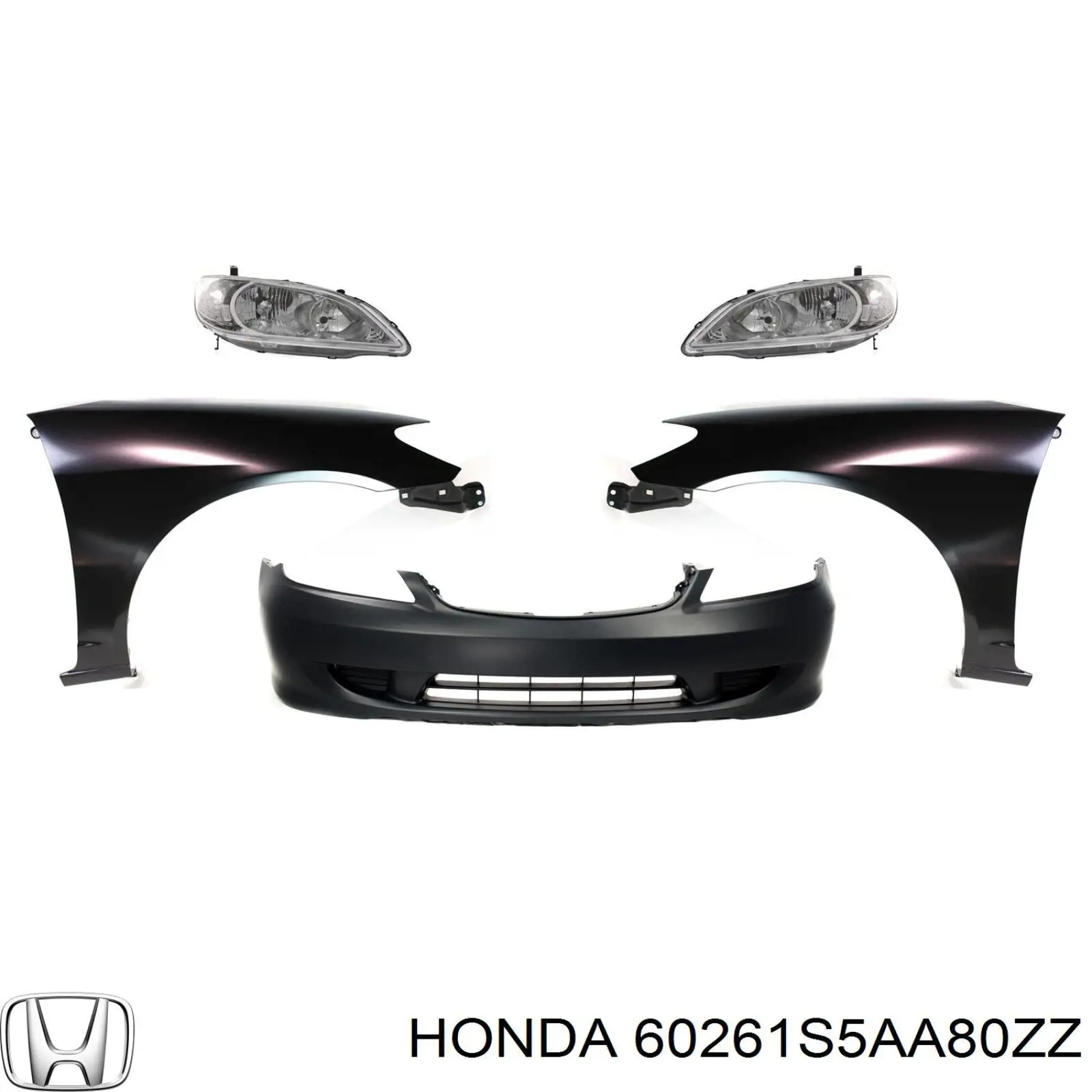  Guardabarros delantero izquierdo para Honda Civic 7 