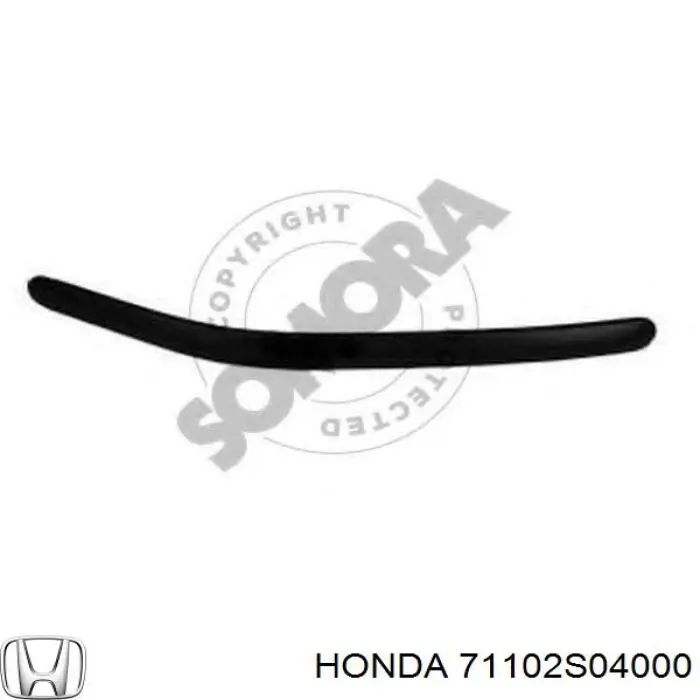  Listón embellecedor/protector, parachoques delantero derecho para Honda Civic 6 