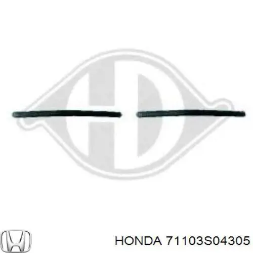  Listón embellecedor/protector, parachoque delantero izquierdo para Honda Civic 6 