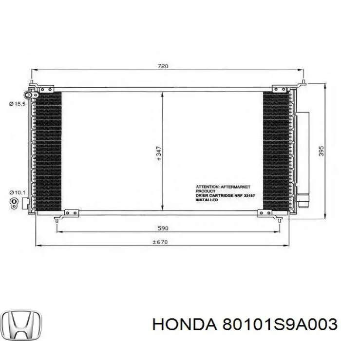 80101S9A003 Honda filtro de habitáculo