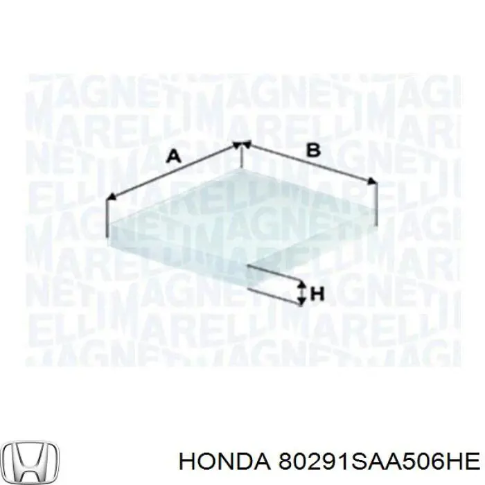 80291SAA506HE Honda filtro de habitáculo