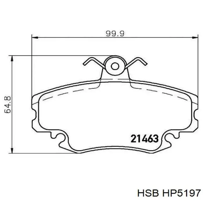 HP5197 HSB pastillas de freno delanteras