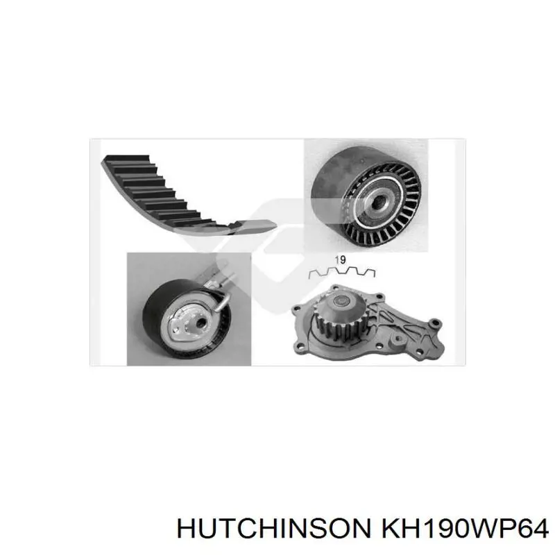 KH190WP64 Hutchinson kit correa de distribución