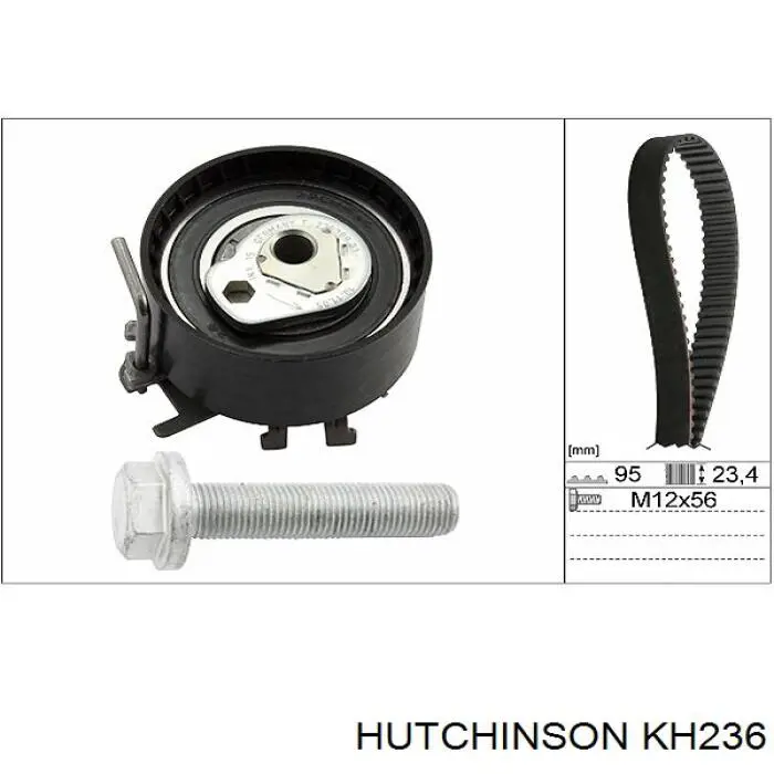 KH 236 Hutchinson kit correa de distribución