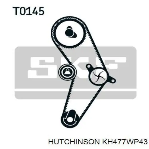 KH477WP43 Hutchinson kit correa de distribución