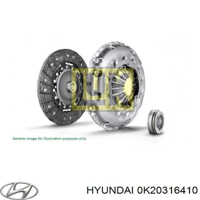 0F20316410 Hyundai/Kia plato de presión del embrague