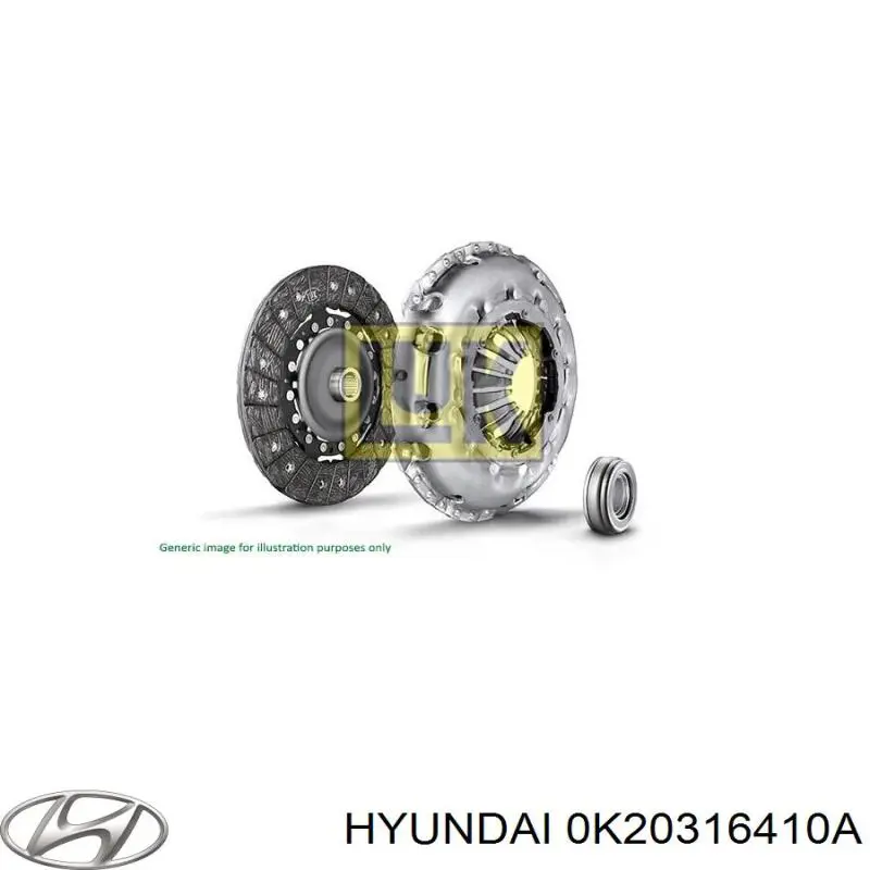 0K20316410A Hyundai/Kia plato de presión del embrague