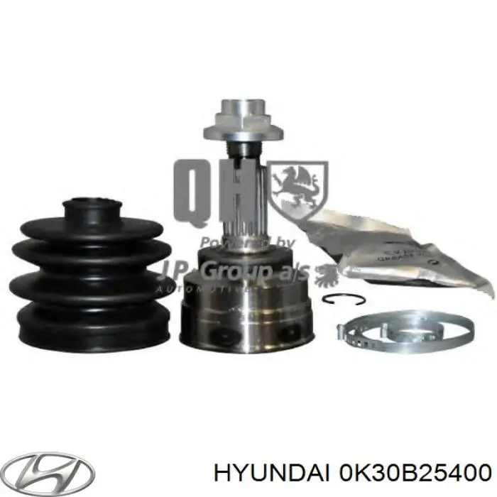 0K30B25400 Hyundai/Kia árbol de transmisión delantero derecho