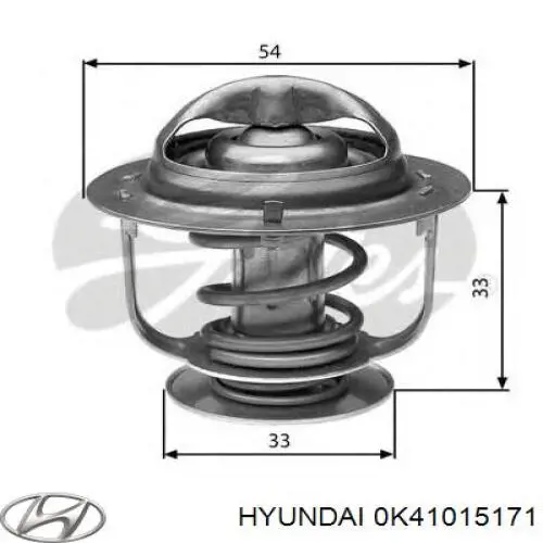 0K41015171 Hyundai/Kia termostato, refrigerante